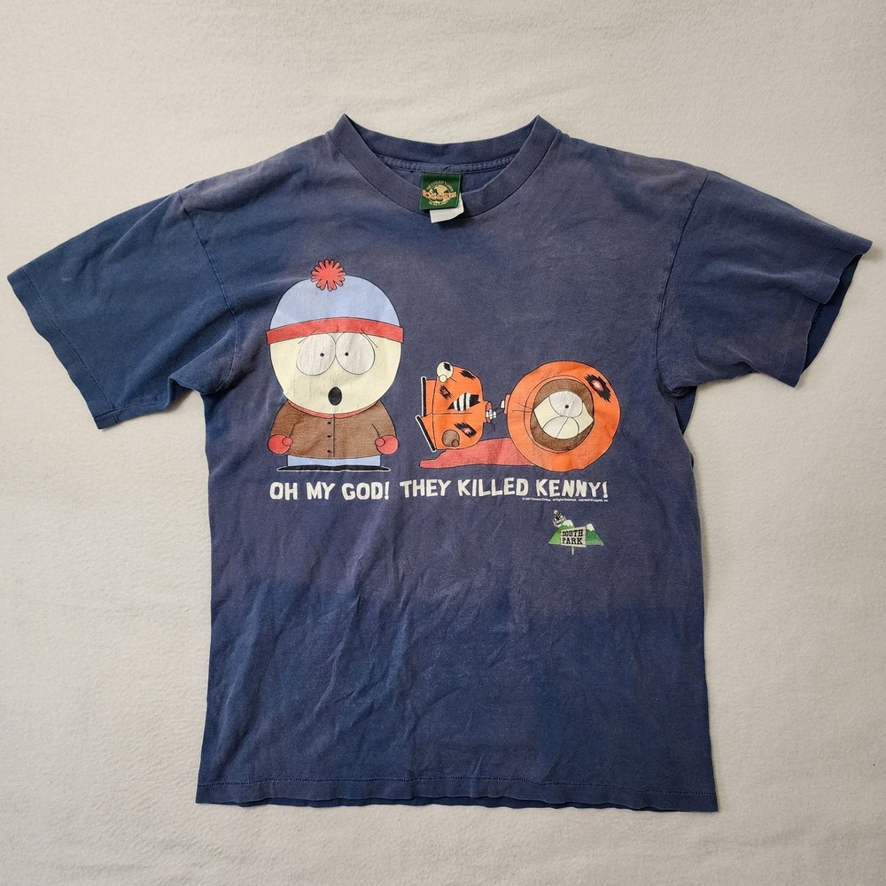Vintage 90s South Park T Shirt Mens Large Sun Faded Kenny Promo Single Stitch